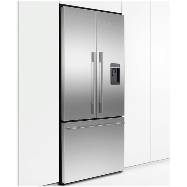 Left. Fisher & Paykel - Contemporary Handle Kit for ActiveSmart RF610ADW4 and RF610ADX4 - Stainless Steel.