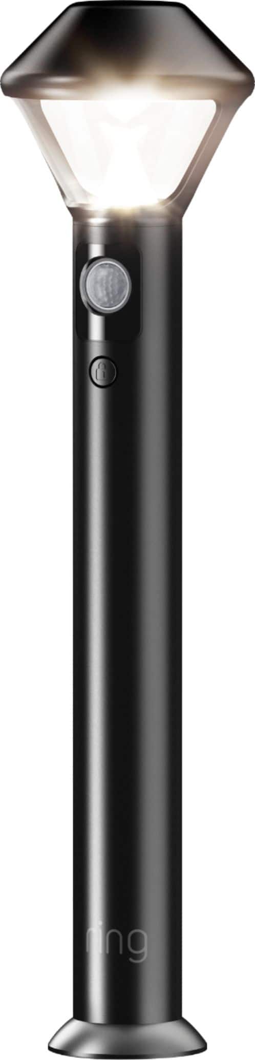Front. Ring - Smart Lighting Motion-Activated Pathlight - Black.