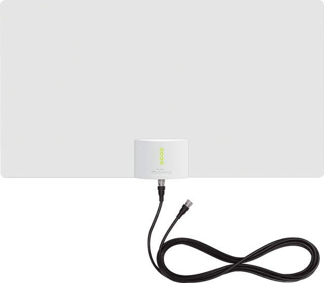 Front. Mohu - Leaf Supreme Pro Indoor Amplified HDTV Antenna 65-Mile Range - Black/White.