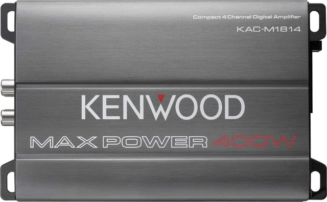 Front. Kenwood - 400W Class-D Bridgeable Multichannel Compact Marine Motorsports Amplifier with Variable Crossovers - Gray.