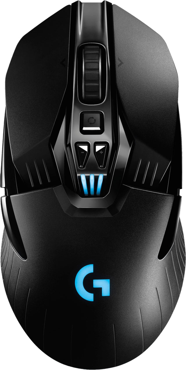 Front. Logitech - G903 LIGHTSPEED Wireless Optical Gaming Ambidextrous Mouse with RGB Lighting - Black.