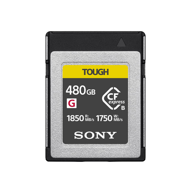 TOUGH  
480 GB  
CFexpress B  
G  
1850 MB/s  
1750 MB/s  
SONY