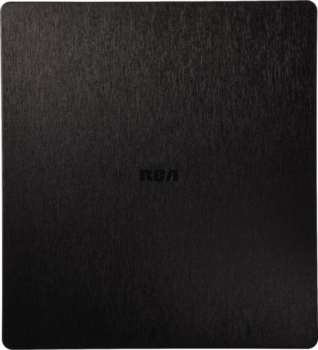 Front. RCA - Indoor Flat Amplified HDTV Antenna - Black.