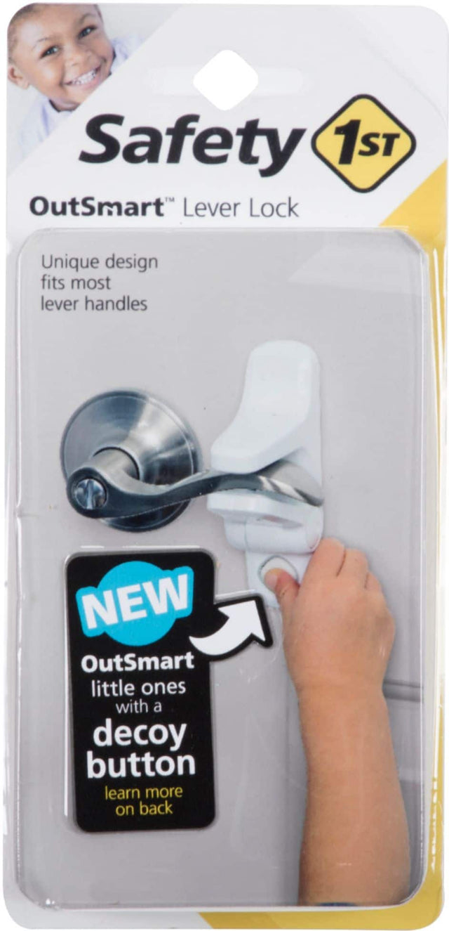 Front. Safety 1st - OutSmart™ Lever Lock - White.