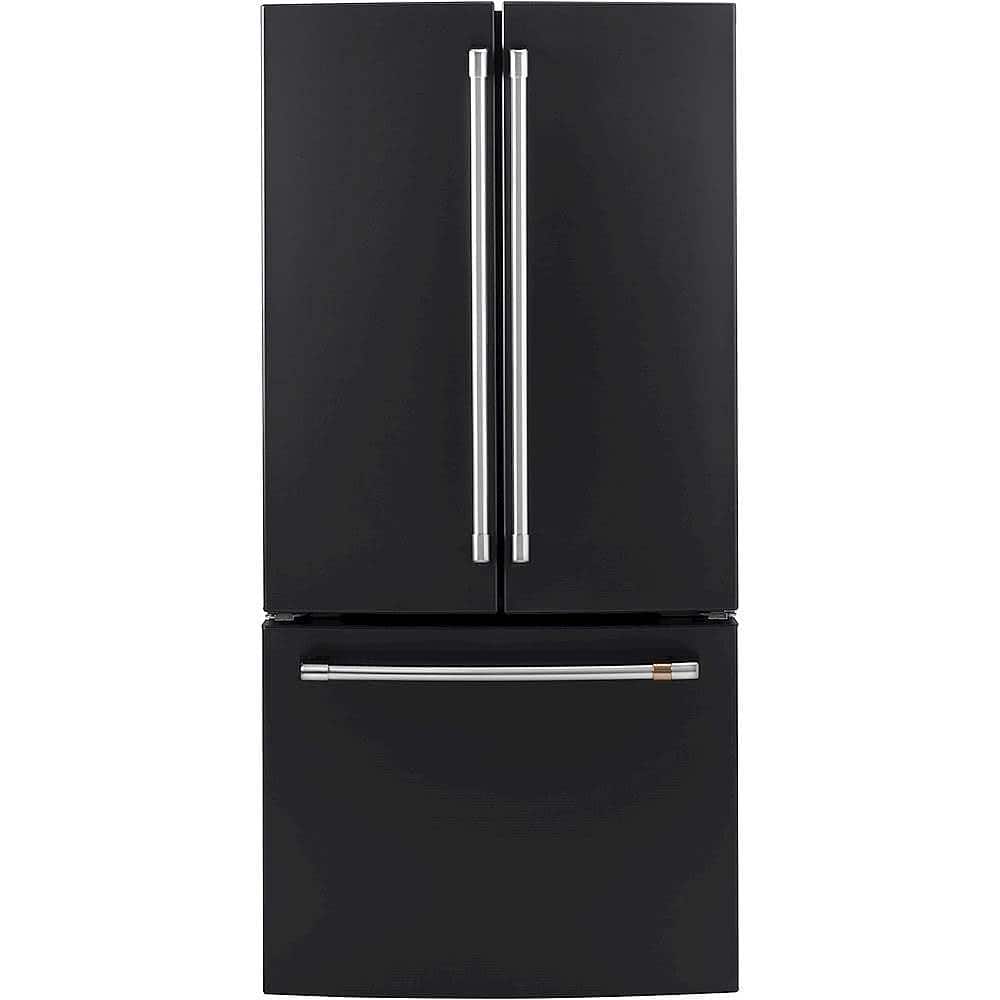 Café - 33 in. Wide 18.6 Cu. Ft. French Door Counter-Depth Smart Refrigerator, Customizable - Matte Black