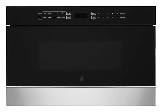 Front. JennAir - NOIR 1.2 Cu. Ft. Built-in Microwave Drawer - Floating Black Glass.