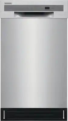 Frigidaire - 18" Compact Front Control Built-In Stainless Steel Tub Dishwasher, 52 dBA