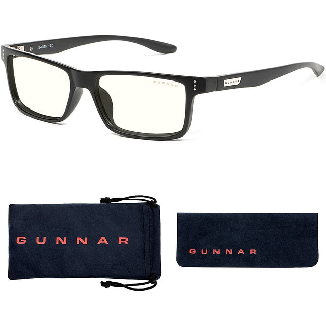 Front. GUNNAR - Blue Light Gaming & Computer Glasses -  Vertex - Onyx.