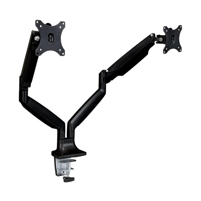 Left. Mount-It! - Dual Monitor Desk Mount With Gas Spring Arms Up to 32" - Black.