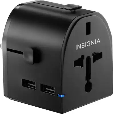 Insignia™ - All-in-One Travel Adapter with 2 USB Ports