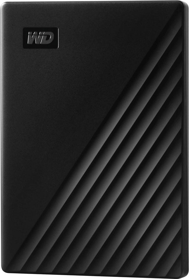 Front. WD - My Passport 1TB External USB 3.0 Portable Hard Drive - Black.