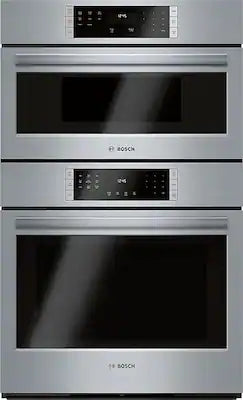 Bosch - 800 Series 30" Built-In Double Electric Smart Combination Microwave and Wall Oven with Convection