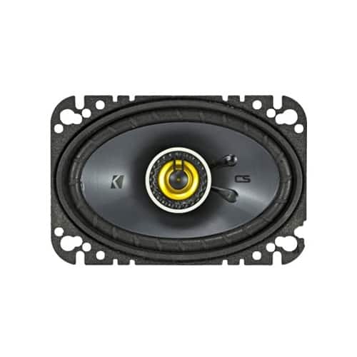 KICKER - CS Series 4" x 6" 2-Way Car Speakers with Polypropylene Cones (Pair) - Yellow/Black