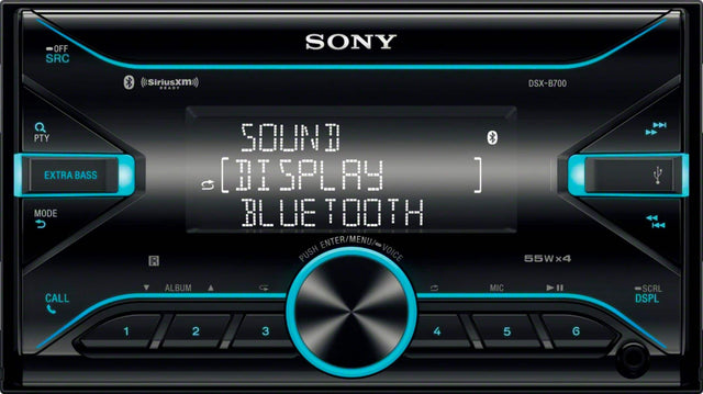 Front. Sony - Built-in Bluetooth - In-Dash Digital Media Receiver - Black.