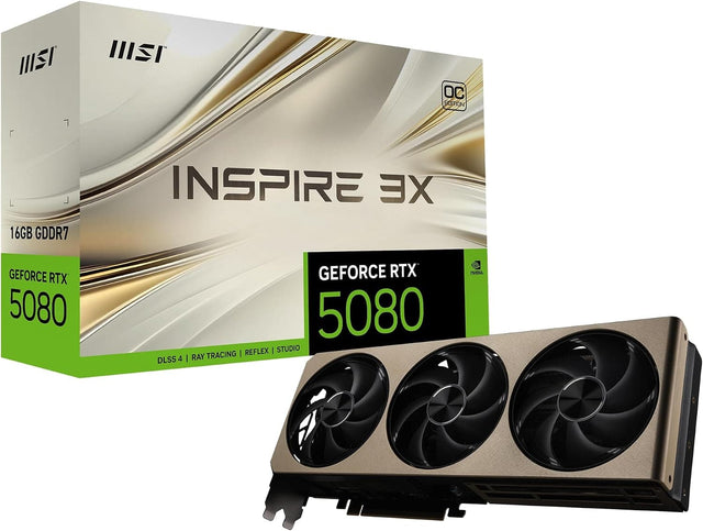 MSI INSPIRE EX 16GB GDDR7 GEFORCE RTX 5080 DLSS 4 GEFORCE RTX 5080 REFLEX | STUDIO RAY TRACING