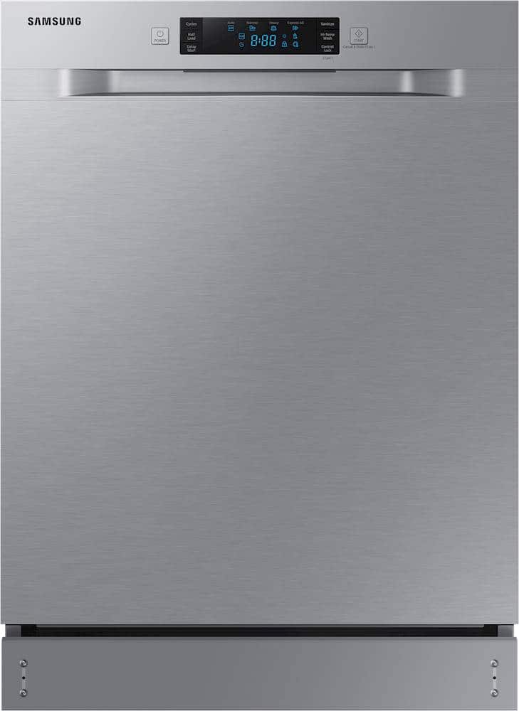 Samsung - 24" Front Control Built-In Stainless Steel Tub Dishwasher, ADA Compliant, 52 dBA - Stainless Steel