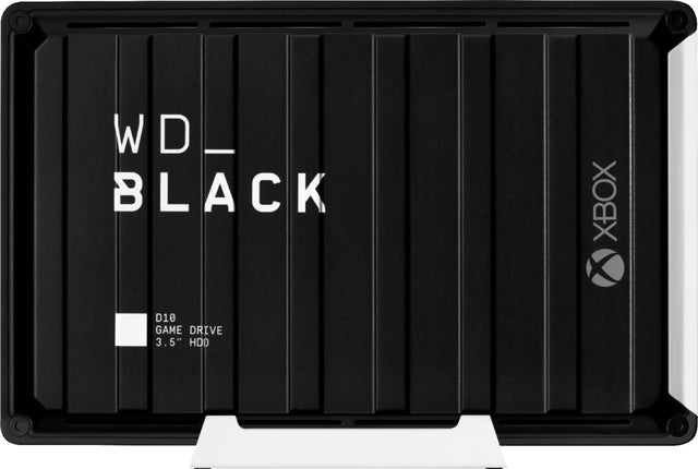 Front. WD - BLACK D10 Game Drive for Xbox 12TB External USB 3.2 Gen 1 Portable Hard Drive - Black.