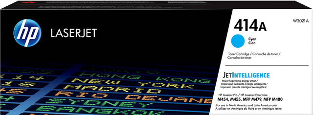 Front. HP - 414A Standard Capacity Toner Cartridge - Cyan.
