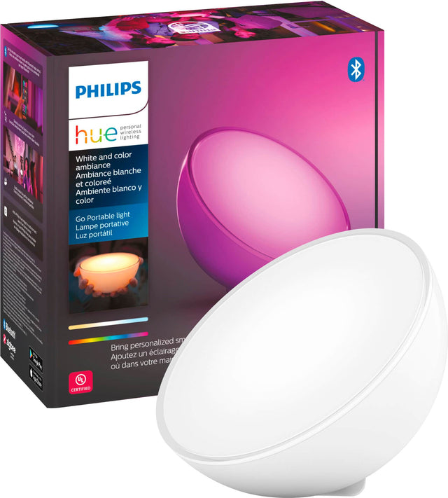 Front. Philips - Hue Go Bluetooth Table Lamp - White and Color Ambiance.