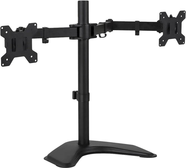 Angle. Mount-It! - Dual Monitor Desk Stand up to 32" - Black.