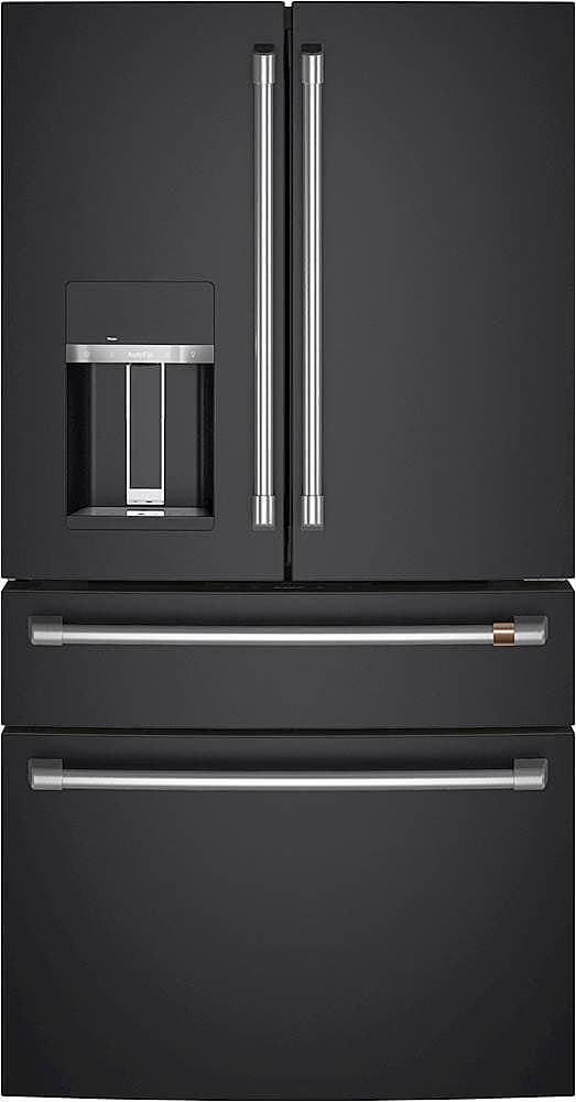Café - 36 in. Wide 27.8 Cu. Ft. 4-Door French Door Smart Refrigerator with Convertible Drawer with Soft Freeze - Matte Black