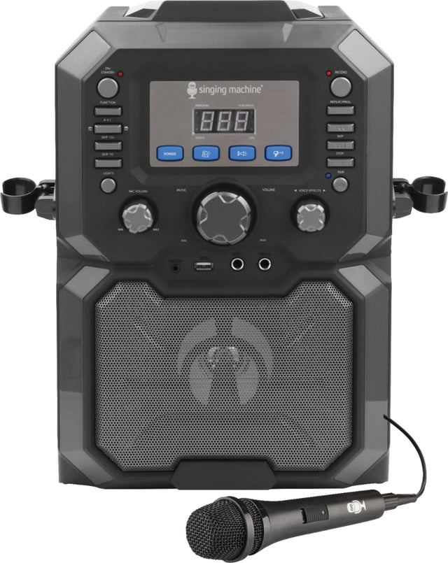 Front. Singing Machine - Bluetooth Karaoke Machine - Black.