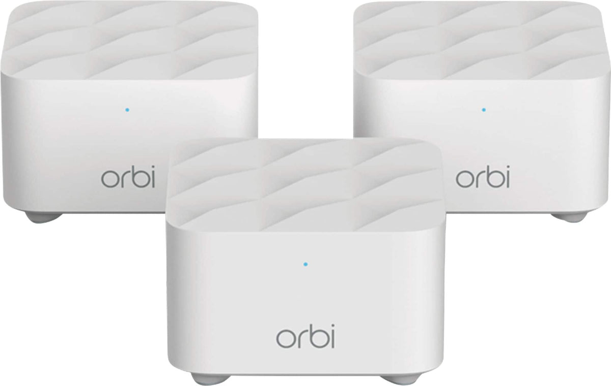 NETGEAR - Orbi AC1200 Dual-Band Mesh Wi-Fi System (3 Pack) - White