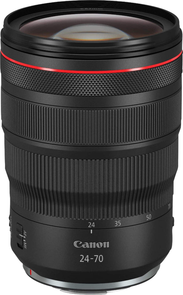 Front. Canon - RF24-70mm F2.8L IS USM Standard Zoom Lens for EOS R-Series Cameras - Black.