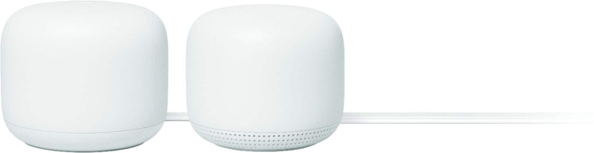 Nest Wifi - Mesh Router (AC2200) and 1 point with Google Assistant - 2 pack - Snow