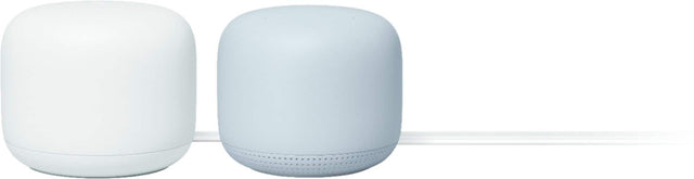 Front. Google - Nest Wifi - Mesh Router (AC2200) and 1 point with Google Assistant - 2 pack.