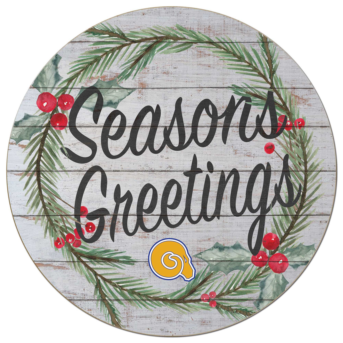 Jardine - Albany State Golden Rams 20'' x 20'' Season's Greetings Circle - White