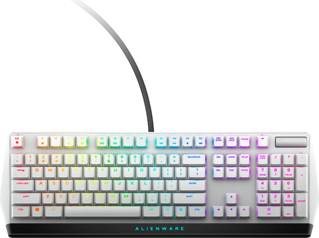 Front. Alienware - AW510K Full-size Wired Mechanical CHERRY MX Low Profile Red Switch Gaming Keyboard with RGB Back Lighting - Lunar Light.