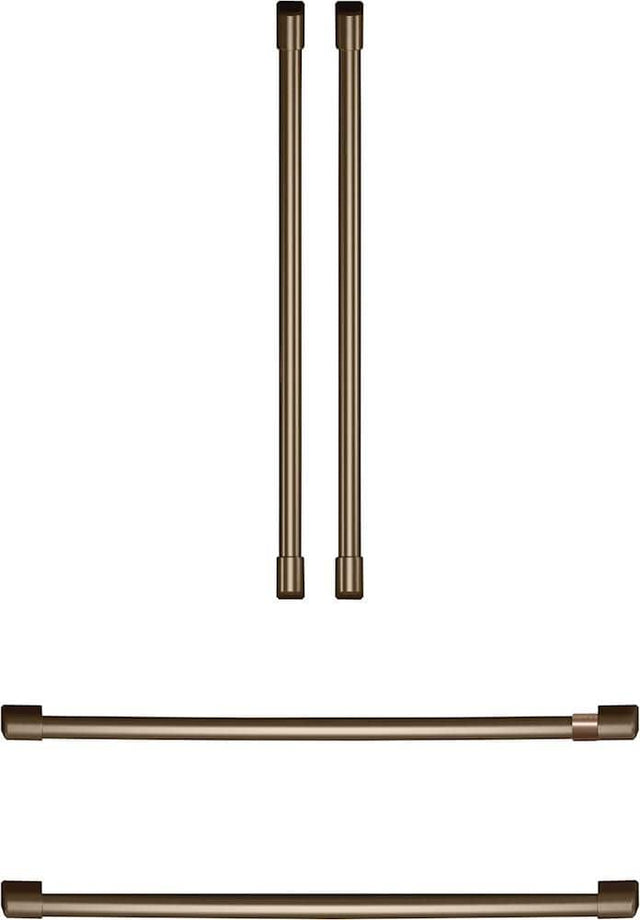 Front. Café - Handle Kit for Select Café French Door Refrigerators - Brushed Bronze.