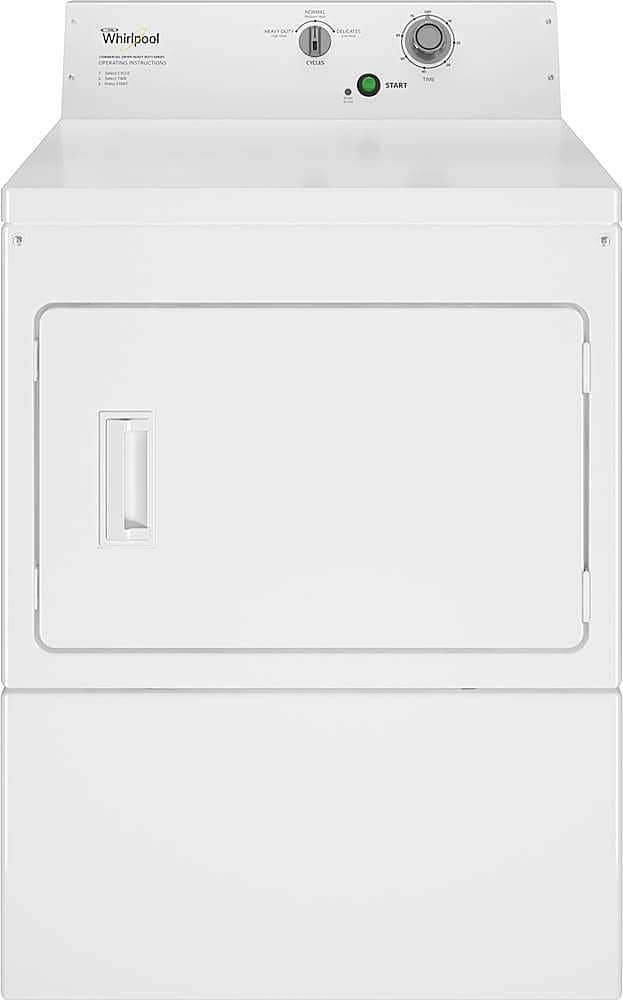 Front. Whirlpool - 7.4 Cu. Ft.Gas Dryer with High-Velocity Airflow System - White.