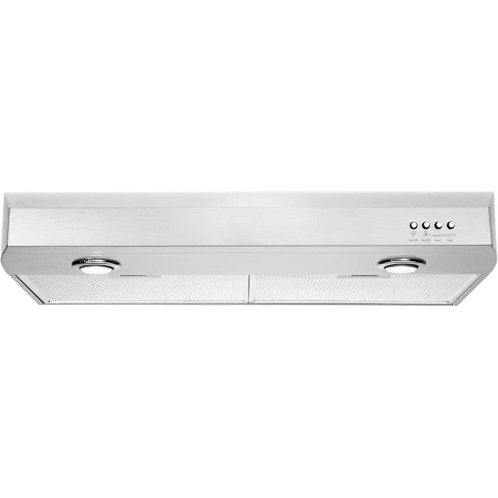 Whirlpool - 30 inches - Externally Vented & Convertible - Wall Range Hood - Stainless Steel