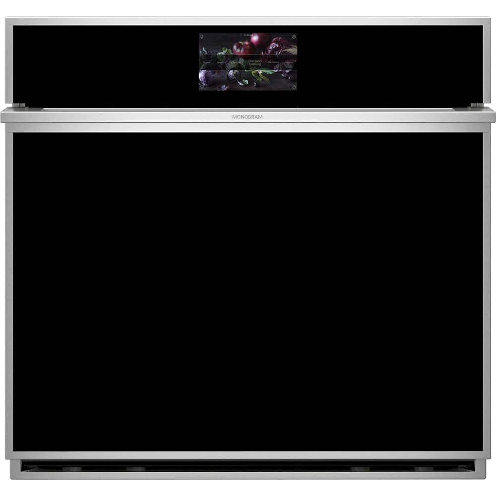 Monogram - 30" Built-In Single Electric Convection Wall Oven with Precision Cooking and LCD Controls - Stainless Steel