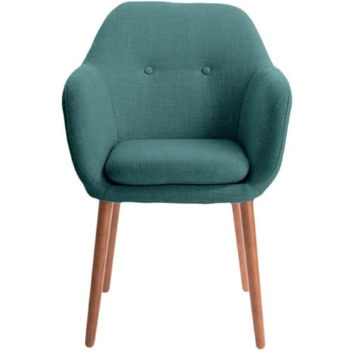 Front. Elle Decor - Elle Décor Mid-Century Modern Armchair - French Turquoise.
