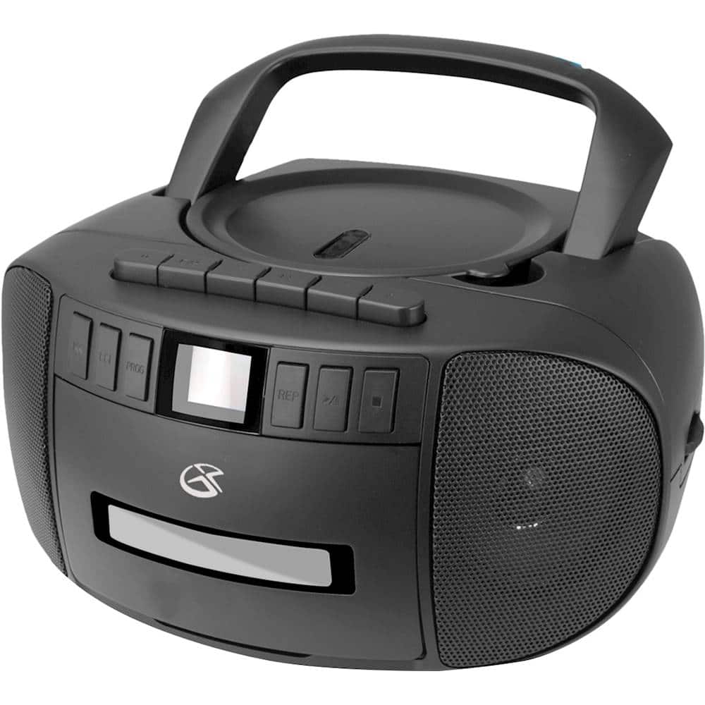 GPX - CD/Cassette Boombox with AM/FM Radio - Black