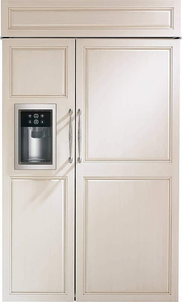 Monogram - 48 in. Wide 28.6 Cu. Ft. Side-by-Side Built-In Smart Refrigerator with Advanced Temperature Management System - Custom Panel Ready