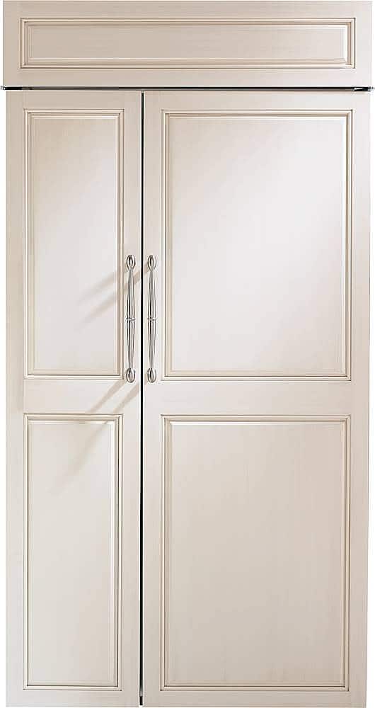 Front. Monogram - 25.1 Cu. Ft. Side-by-Side Built-In Smart Refrigerator - Custom Panel Ready.