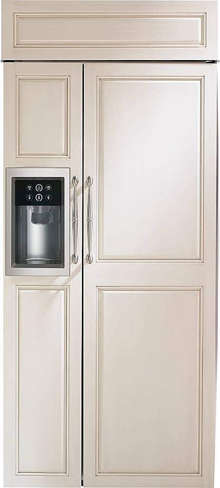 Monogram - 36 in. Wide 20.2 Cu. Ft. Side-by-Side Built-In Smart Refrigerator with Dispenser with Proximity Sensor - Custom Panel Ready