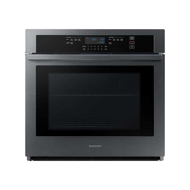 Front. Samsung - 30" Built-In Single Wall Oven with WiFi - Black Stainless Steel.