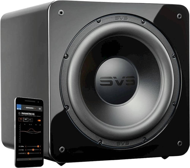 Front. SVS - 12" 550W Powered Subwoofer - Gloss Piano Black.