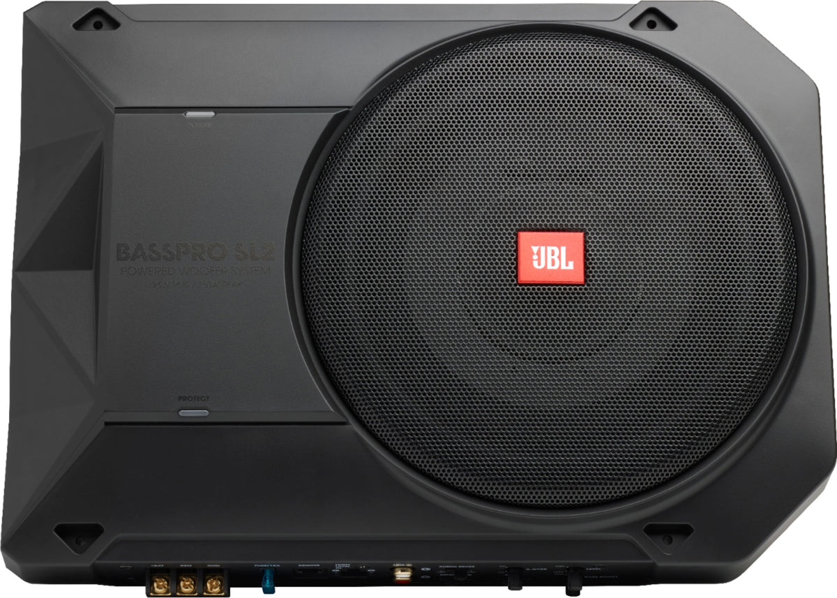 JBL - BASSPRO 8" Single-Voice-Coil Loaded Subwoofer Enclosure with Integrated Amp - Black