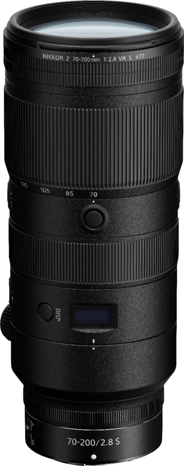 Front. Nikon - NIKKOR Z 70-200mm f/2.8 VR S Optical Telephoto Zoom Lens for Nikon Z Cameras - Black.