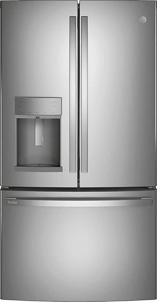 GE Profile - 36 in. Wide 27.7 Cu. Ft. French-Door Refrigerator with Hands-Free AutoFill - Stainless Steel