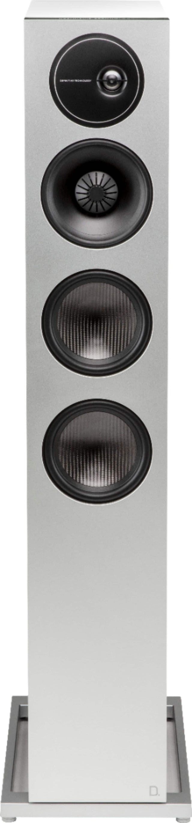 Front. Definitive Technology - Demand D17 3-Way Tower Speaker (Right-Channel) - Single, White, Dual 10” Passive Bass Radiators - Gloss White.