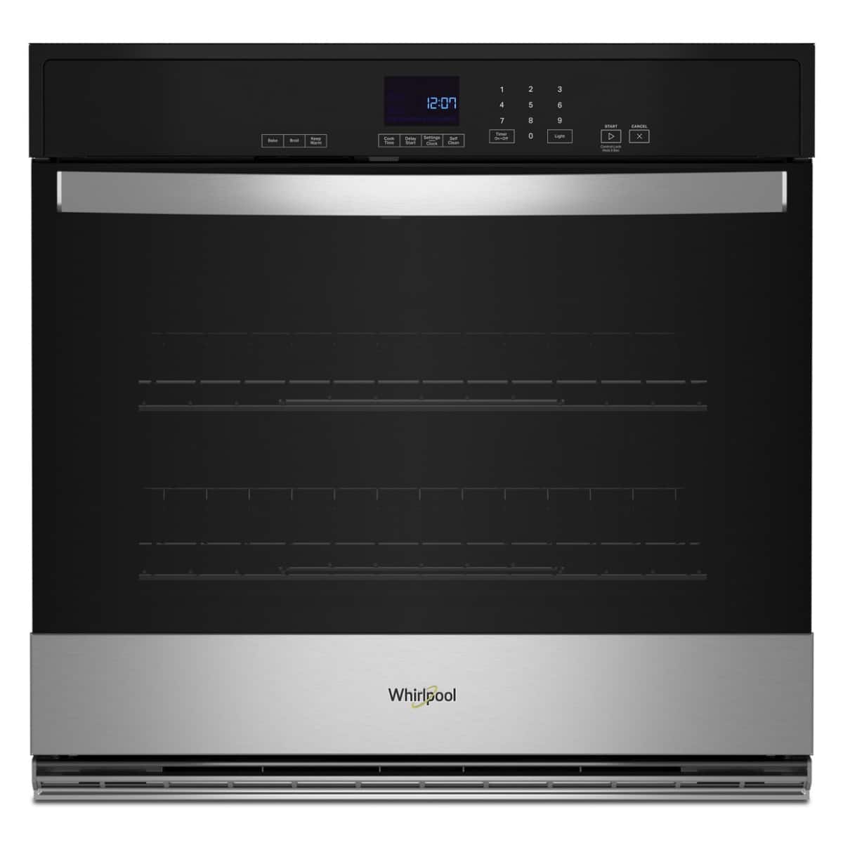 Whirlpool - 27 inch 4.3 Cu. Ft. Single Self-Cleaning Wall Oven - Stainless Steel