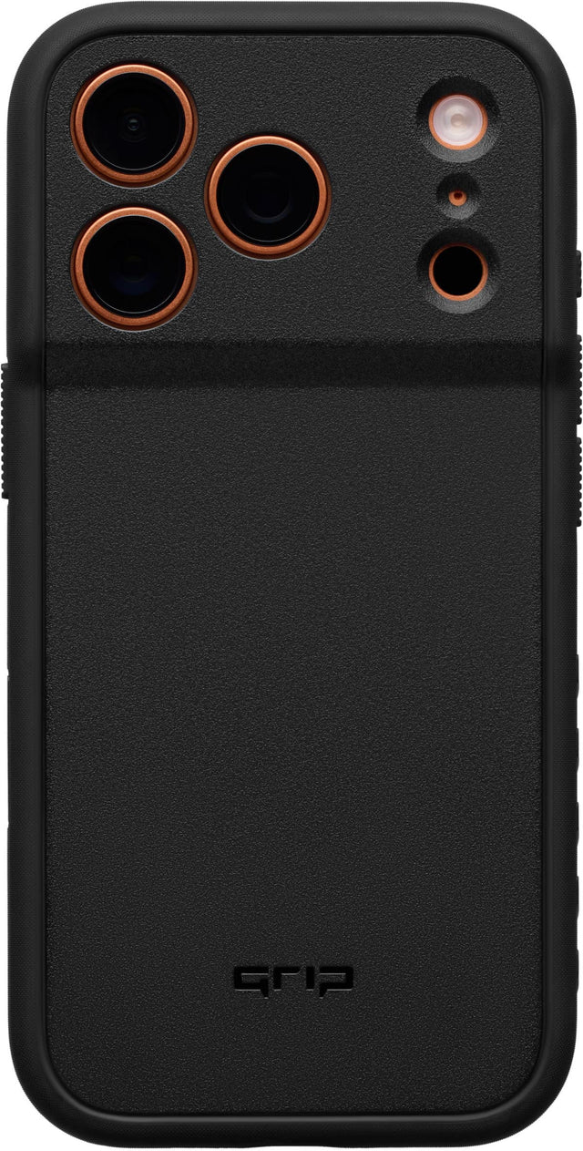 Front. dbrand - Grip Case with MagSafe for Apple iPhone 17 Pro Max - Black.