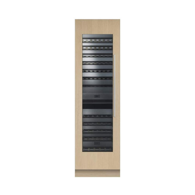 Front. Fisher & Paykel - ActiveSmart 91-Bottle Built-In Dual Zone Wine Cooler - Stainless Steel.